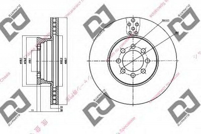 DJ PARTS bd1507 -  Тормозной диск